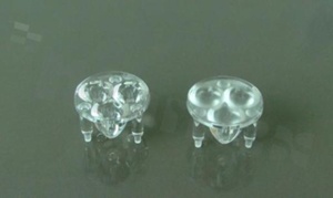 Lens for LED high power; angle: 16 degrees ; Number of LEDs: 3; Dimensions: round 23.10mm; Height: 12.08mm; material: PMMA; Fastening: glue; frame