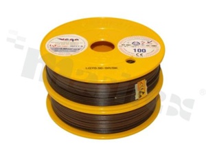 Przewód pojedynczy LGY/H05V-K; z wielodrutową miedzianą żyłą; brązowy/czarny; przekrój 0.50mm2; AWG 20; 500V; -40+105 st.C; 100m.