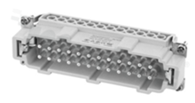 Wkład Heavy-Mate; męski; seria E; 24-stykowy(24+PE); rozmiar: E24; 18A; 500V; kabel 0.5-4mm2; styki srebrzone; skręcane; z ochroną kabla