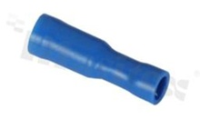 Bullet terminal; blue; female; crimped for cable 0.5-1.5mm2; B=6.1mm; D=4.2mm; F=14mm; L=24.4