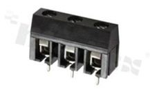 PCB terminal block; pitch 7.50mm; 3-ways; vertical; wire range 2.5mm2; with screws for a flat screwdriver; brass cage; black color; UL 250V/16A
