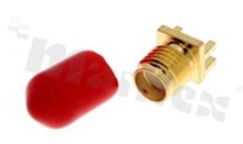 SMA female end launch type jack; straight; 50 Ohm; for PCB