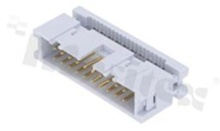 Złącze kablowe; w rastrze 2.54mm; 20-stykowe; meskie; do przewodu wstążkowego AWG#26-#28