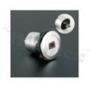 MiniUSB2.0 socket; female; mounting hole 22mm; connection to MiniUSB2.0 male plug; silver; aluminum alloy.