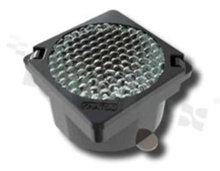 Lens for LED high power; angle: 41.1 degrees ; Number of LEDs: 1; Dimensions: 21.6x21.6mm; Height: 12.86mm; material: PC; silicone; Fastening: tape