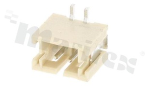 Header for PCB; pitch 2.00mm; 2-contacts; SMD; male; top entry; 250V/2A