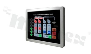 Fanless PanelComputer 15''; Intel Pentium/Celeron; front IP65; 1x SATA; 1x eMMC; 2xCOM; 1x HDMI; 2x LAN; 4x USB 3.0; 2x mPCIe; 1x SIM; 1x mSATA; oper. temperature -10+50C ; supply 12-26V