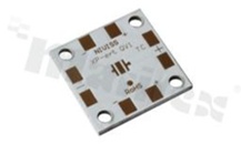 MCPCB, thermal conductivity 2W/(m*K), thickness: 1.6mm, number of layers - 1, white soldermask, legend color: gold, size: square 25x25mm, pad cover: gold; for XP/XT LEDs, /12