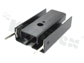 Radiator; prasowany; TO-220; 34.9x21.8x10mm; czarny; anodowane aluminium AL5052; RoHS.