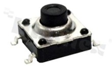 Przełącznik Tact Switch; SMD; wymiary korpusu: 7.2.0x7.2; h=7.0mm; wodoszczelny; o sile nacisku 250gf; przycisk okrągły