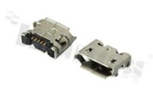 Gniazdo Mcro-USB; typ B; 5-stykowe; USB 2.0; styki złocone; SMD+DIP