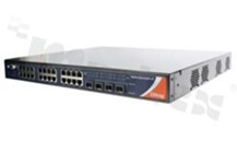 Switch przemysłowy PoE; Gigabit; zarządzalny - Layer 3; 24 porty 10/100/1000Base-T(X) RJ45 PoE i 4 porty 1G/10GBase-X SFP+; temp. pracy: -20+60 st.C; zasilanie 100...240VAC; wbudowany zasilacz 1000W; montaż RACK