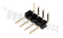 Pin Header; pitch 2.54mm; 1x4 pins; assembly: THT; male; angled; single row
