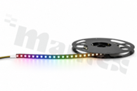 LED strip; digital LED type; vertical bending; RGBW; 5V; width: 10 mm; height: 2.2 mm; 96 LED/m; 20 W/m; IP20; cut every 10.4 mm; black yellow grey cable; 2.5 meter reel