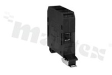 Installation terminal block; 1-level; 2-contacts; for wire 4-25mm2; screw terminal; black; Din rail; 690V/101A