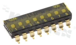 Przełącznik DIP Switch; SMD; 8-sekcyjny; raster 2.54mm