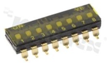 DIP Switch; SMD; 8-poles; pitch 2.54mm