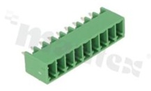 Pluggable terminal block; pitch 3.50mm; 9-ways; male; straight pin header; closed type; UL 300V/8A; TUV:250V/7A