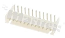 Header for PCB; pitch 2.50mm; 12-contacts; THT; male; side entry; 250V/3A