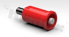 Connector power heavy duty power; 5.7mm SL+ RECT W/O FLANGE; red