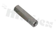 Screwed brass spacer sleeve; Int. thread: M3; 18mm