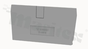 Ścianka końcowa/wewnętrzna do złączy przelotowych; grubość 1,5mm; szara; montaż zatrzaskowy