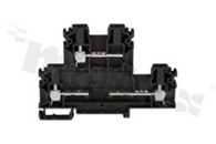 Installation terminal block; 2-level; 3-contacts; for wire 0,5-4mm2; screw terminal; black; Din rail; 1000v/32A