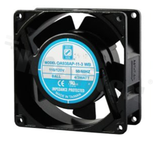 Wentylator; AC; 230V; 92x92x38mm; 45/55CFM; 2750/3150RPM; 40.1dB.