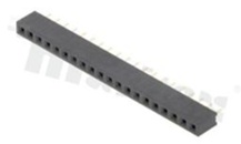 Listwa stykowa do PCB; w rastrze 2.00mm; 1x20 styków; montaż: THT; żeńska; prosta; jednorzędowe
