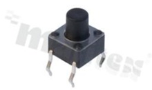 Przełącznik Tact Switch; THT; wymiary korpusu 6.0x6.0; h=10mm; pionowy; o sile nacisku 160gf; przycisk okrągły