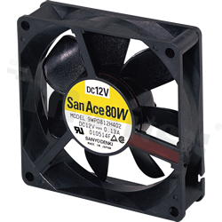Fan; splash-proof; DC; 12VDC; 80x80x25mm; 1.03m3/min; 29.0dB; IP68.