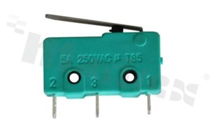Miniaturowy mikroprzełącznik z dźwignią; SPDT; montaż: THT; 5A/125V AC.