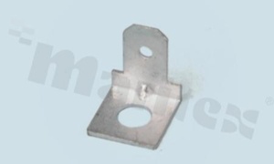 Flat terminal; male; 4.8mm; 0.5mm; r/a; THT; tinned brass