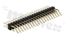 Pin Header; pitch 2.54mm; 2x20 pins; assembly: SMD; male; angled; double row