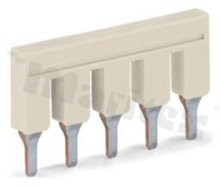 Bridge for Din rail terminal blocks; 5-track; light grey; 800V/41A