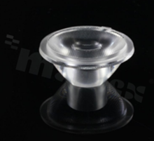 Lens for LED high power; angle: 27 degrees ; Number of LEDs: 1; Dimensions: round 22.40mm; Height: 9.13mm; material: PMMA; Fastening: tape