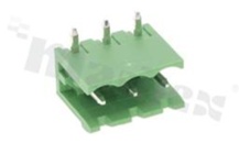 Pluggable terminal block; pitch 5.08mm; 3-ways; male; R/A pin header; opened type; UL 300V/16A; TUV:320V/20A