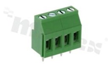 PCB terminal block; pitch 5.00mm; 4-ways; vertical; wire range 0.5-2.5mm2 (AWG 26-12); with screws for a cross screwdriver; brass cage; green color; UL 300V/20A, TUV 250V/20A