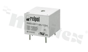 Przekaźnik elektromagnetyczny; prąd znamionowy 15A; napięcie cewki 24VDC; pojedynczy styk przełączny (1P); 15A/24VDC; 10A/240VAC