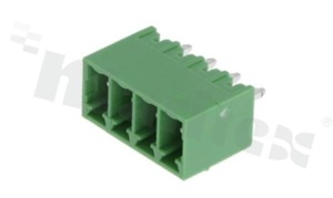 Listwa zaciskowa rozłączalna; w rastrze 3.50mm; 4-torowa; męska; pionowa; zabudowana; UL 300V/8A; TUV:250V/7A