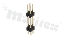 Listwa stykowa do PCB; w rastrze 2.00mm; 2x2 styków; montaż: THT; męska; prosta; dwurzędowe 2-poziomowa; 6.0/15.0/3.0mm