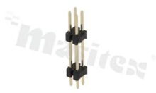 Pin Header; pitch 2.00mm; 2x2 pins; assembly: THT; male; straight; double row 2-level; 6.0/15.0/3.0mm