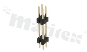 Listwa stykowa do PCB; w rastrze 2.00mm; 2x2 styków; montaż: THT; męska; prosta; dwurzędowe 2-poziomowa; 6.0/15.0/3.0mm