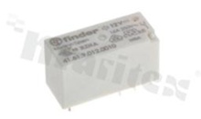 Electromagnetic relay; contact rating current 16A; coil voltage 12VDC; changeover contact (1C); coil power 400 mW; 16A/30VDC; 16A/250V AC