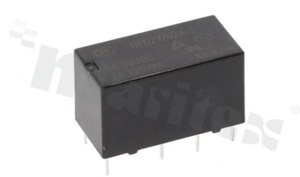 Przekaźnik elektromagnetyczny; prąd znamionowy 2A; napięcie cewki 24VDC; podwójne styki przełączne (2C); moc cewki: 200mW; 2A/30VDC; 1A/125VAC