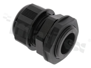 Cabel gland P16; nylon; PG16 7-12mm; black; with lock nut; for wrench 27