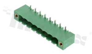 Pluggable terminal block; pitch 5.08mm; 8-ways; male; R/A pin header; closed type; with fixed screws; UL 300V/10A