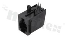 Socket RJ9; 4-contacts; THT; side entry; size 4; 6u" Au