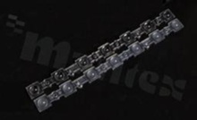 LensC17361_DAISY-7X1-WW-D, FWHM: ab. 80 degree, dimmensions: 279.5x39.6mm, height: 20.3 mm, for LED MidPower, Ledil