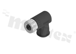 Złącze M12; 4pin; kodowanie A; żeński; kątowe; skręcany; zaciski śrubowe; 7;5A; IP67